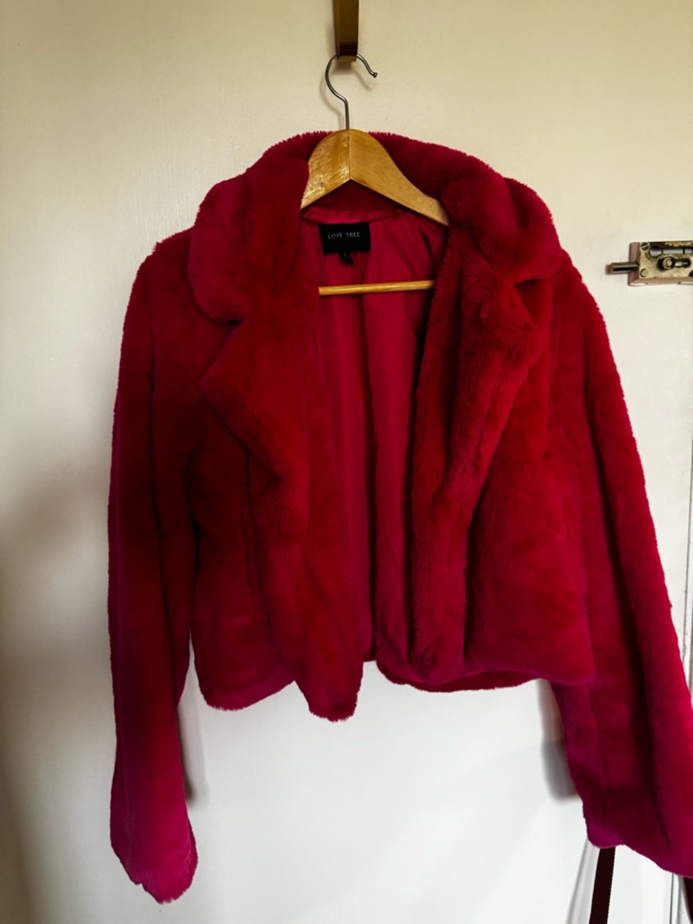 Fuchsia Faux fur jacket